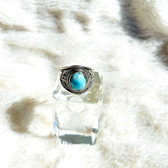 Accessories - Big Chunky Larimar Ring size 8
